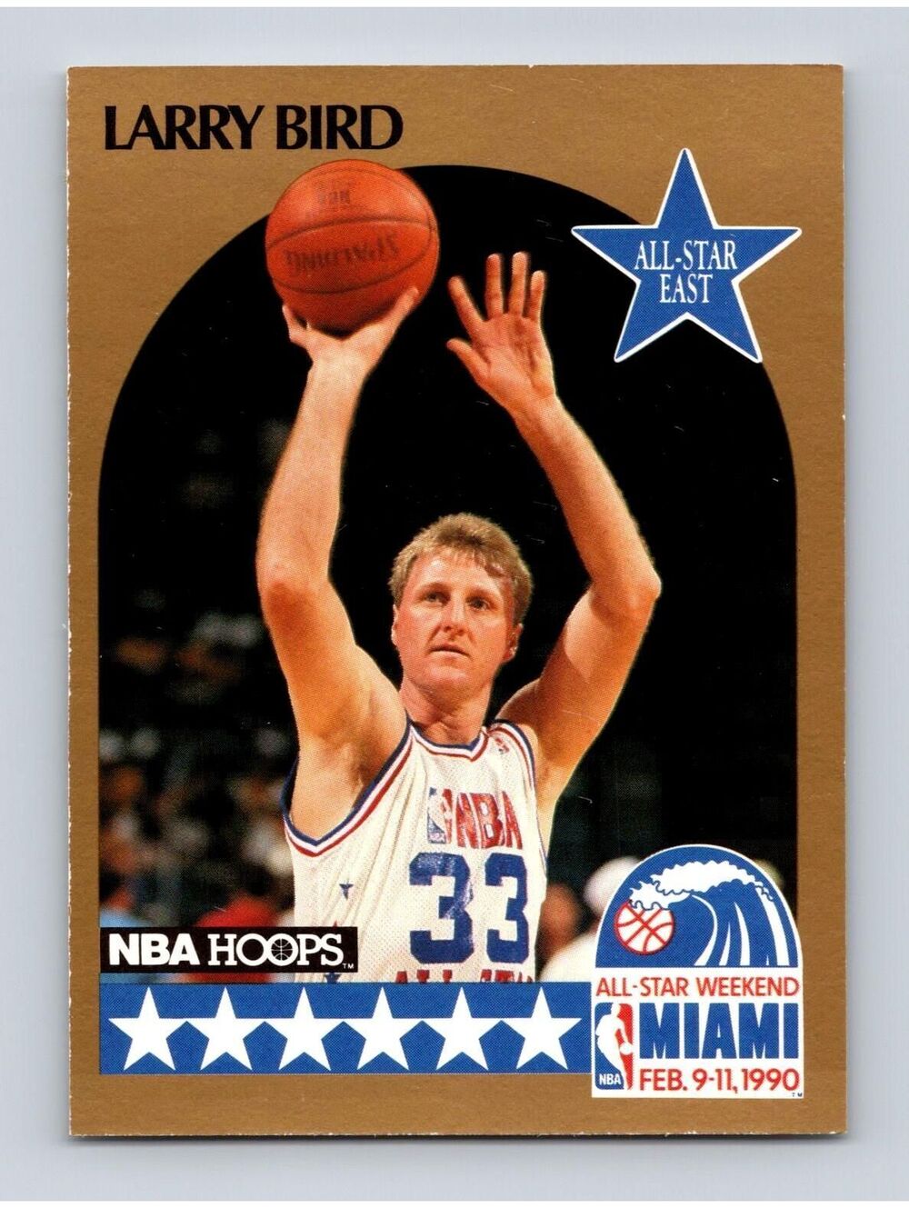 1990-91 Hoops #2 Larry Bird Basketball Card